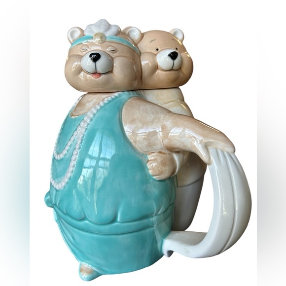 Applause Inc. 1980s Dancing Bears Teapot Roaring 20s Attire Collectible … - Picture 1 of 10
